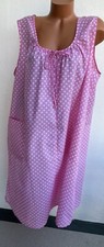 Anthony Richards Robe Polka Dot Pockets Sleeveless Zip Front House Dress Pink 3X