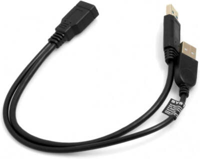 SYSTEM-S USB 3.1 Kabel 25 cm Typ C Stecker zu 2.0 Mini B Buchse Left Right