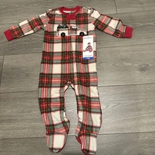 Eddie Bauer Family Holiday Pajama Baby One Piece 6M, 9M, 12M,18M Christmas Truck