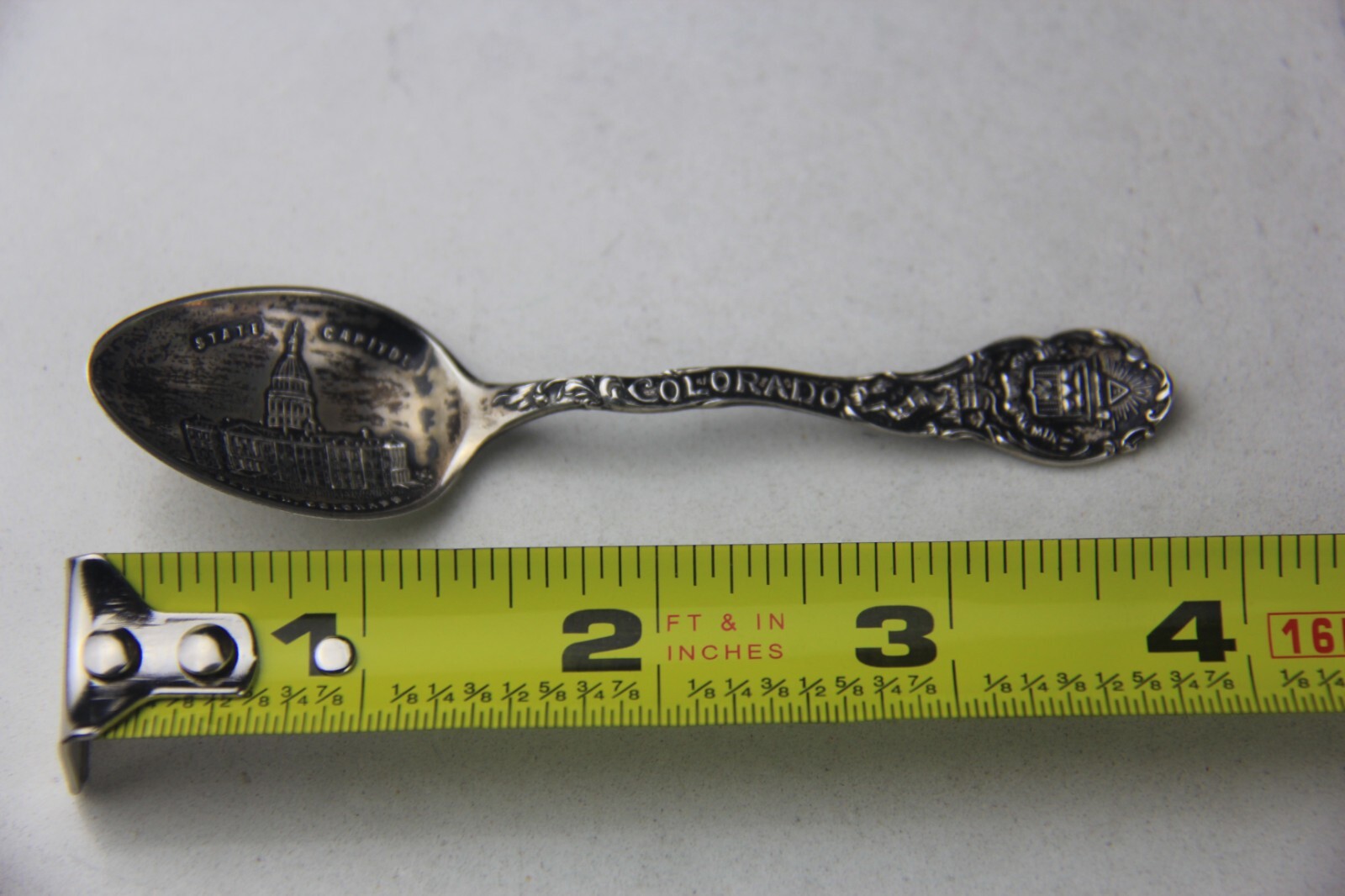 Denver Colorado State Capitol Sterling Silver Souvenir Spoon by Shepard Mfg. Co.