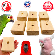 Bonka Bird Toys 1173 Pk6 Jumbo Natural Block Craft Part Foot Talon Parrot Toys