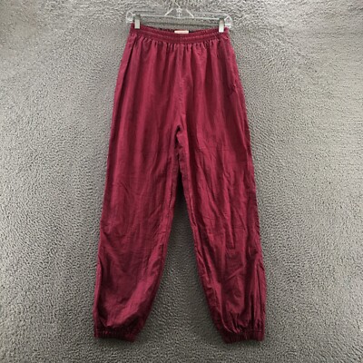 Northern Reflections Jogger Pants Women Medium (actual 26x29) Burgundy High Rise