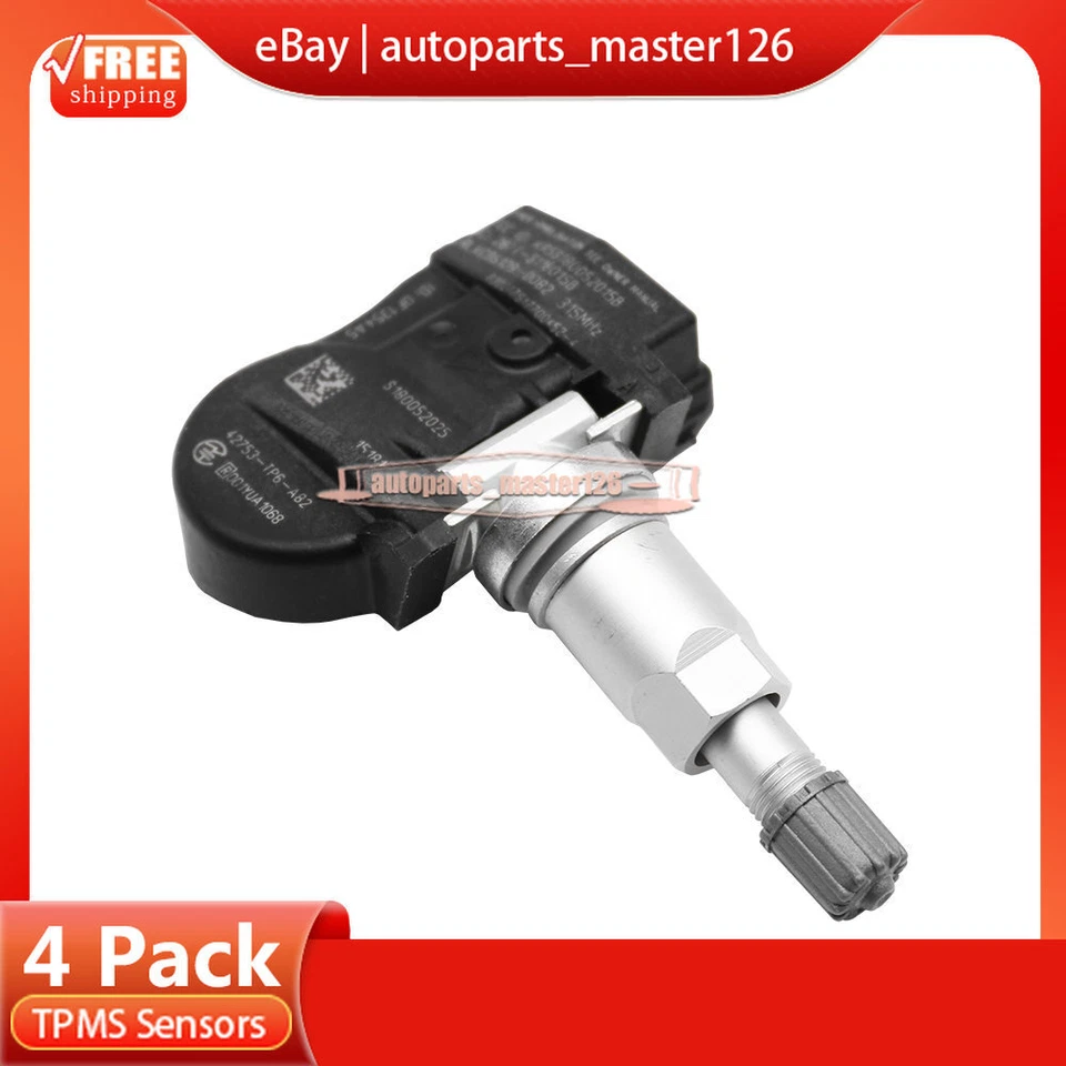 4PCS For Honda Accord Crosstour Tire Pressure Sensor TPMS 42753-TP6-A820-M1 - Image 2 of 4
