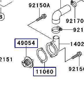 Kawasaki газовый мул водяной насос, прокладки и термостат комплект замены  - Изображение 4 из 4
