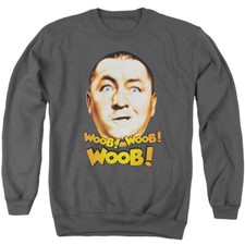 Three Stooges Sweatshirt Curly Woob Woob Woob Charcoal Pullover