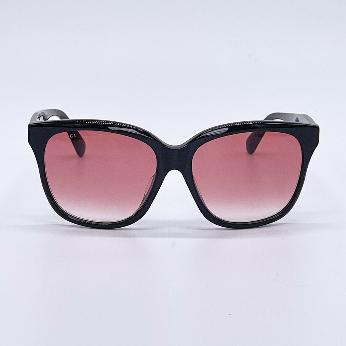 NEW GUCCI GG0800SA 002 BLACK RED CAT EYE WOMEN display picture 3