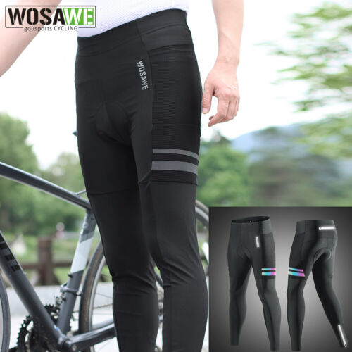 WOSAWE Men Cycling Tights MTB Bike 3D Padding Breathable Pants Outdoor Cycling - Picture 1 of 13