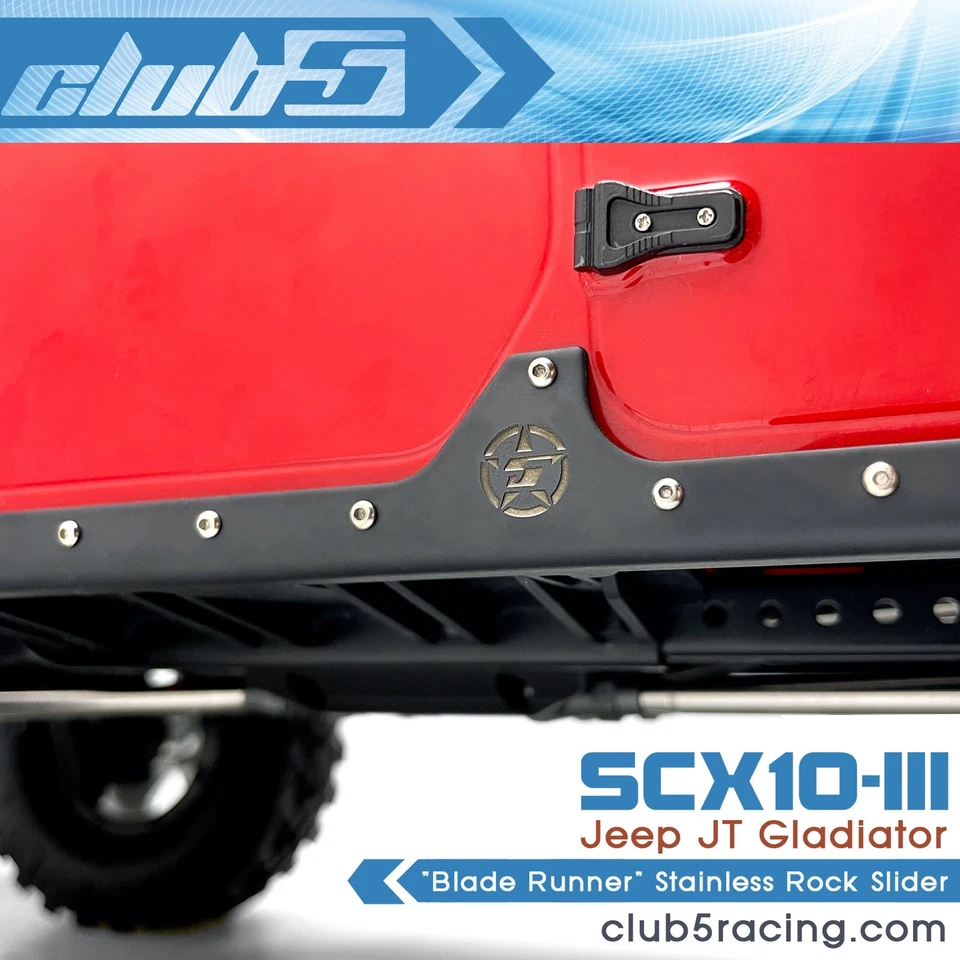 "Blade Runner" Stainless Rock Slider for Axial SCX10 III Jeep JT Gladiator - Image 4 of 4