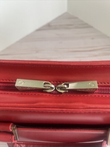 Franklin Covey Red Planner Organizer Zip Tote Shoulder Bag 7-ring Binder Leather - Picture 15 of 24