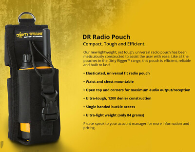 Dirty Rigger Waist/Chest Mountable Universal Radio Pouch Compact Tough Efficient