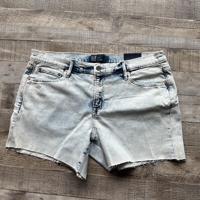 Gap SunBleached Cutoff Denim Shorts Womens 14 Raw Hem