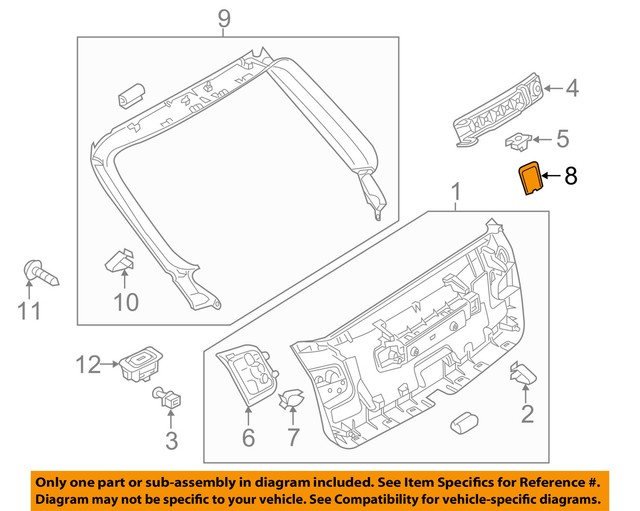 AUDI OEM 1516 Q3 Liftgate Tailgate HatchCenter Cover 8U08677474PK eBay