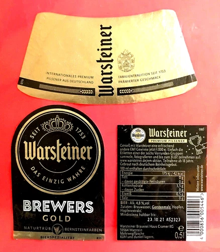 Beer label-beer label, Warsteiner Brewers Gold/NRW #82#