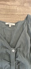 Madewell women’s V-Neck Button-Front Mini Dress Blue Womens Size 2