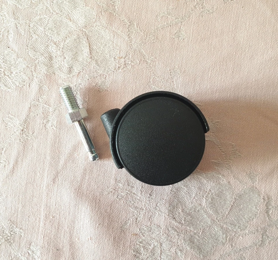 SET 26 ruote doppie nylon mm. 45 girevoli perno filettato M 8 x 15 - Immagine 3 di 4