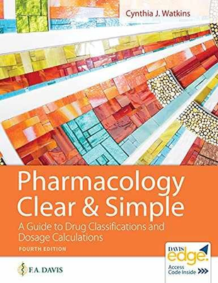 #ad Pharmacology Clear and Simple: A Guide Paperback by Watkins RN MSN Good o $26.00