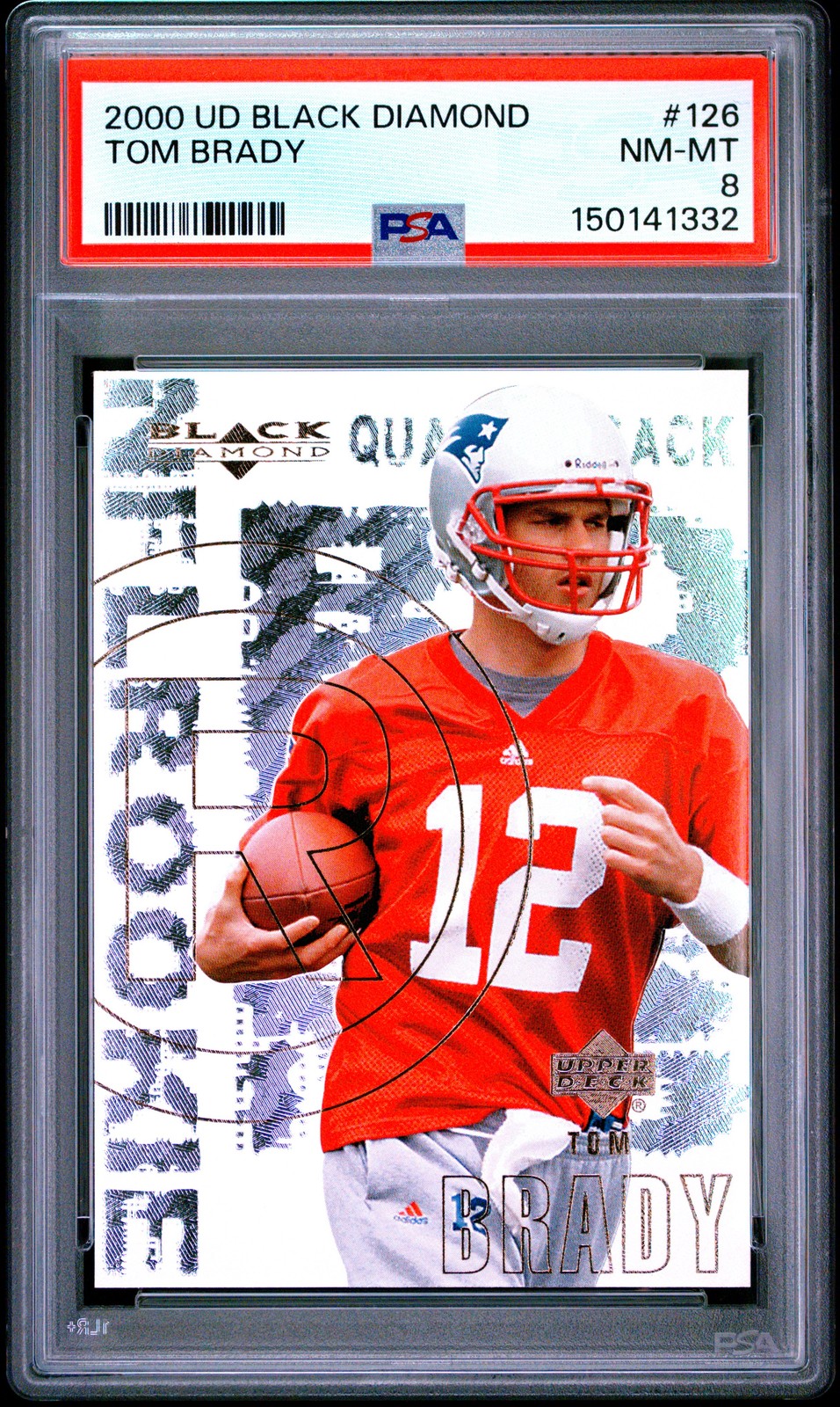 Tom Brady 2000 Upper Deck Black Diamond #126 RC Rookie PSA 8 Patriots SK889
