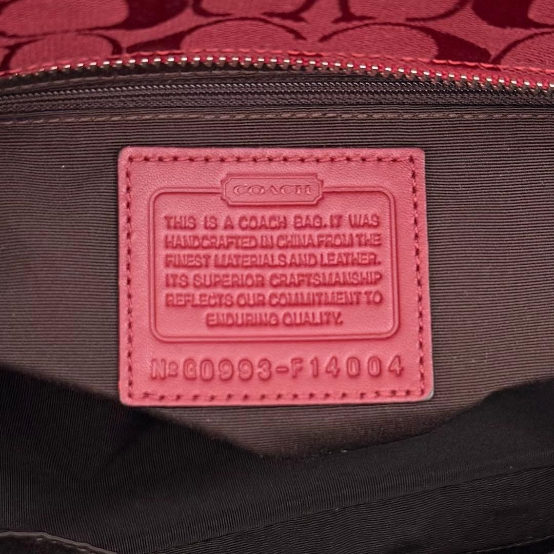 Coach Red Patchwork Gallery Tote Bag Signature Su… - image 24