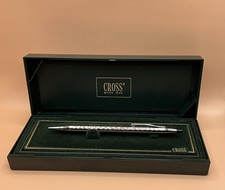 Cross Chrome Ballpoint Pen 3502 In Original Box Writing Instrument Silver