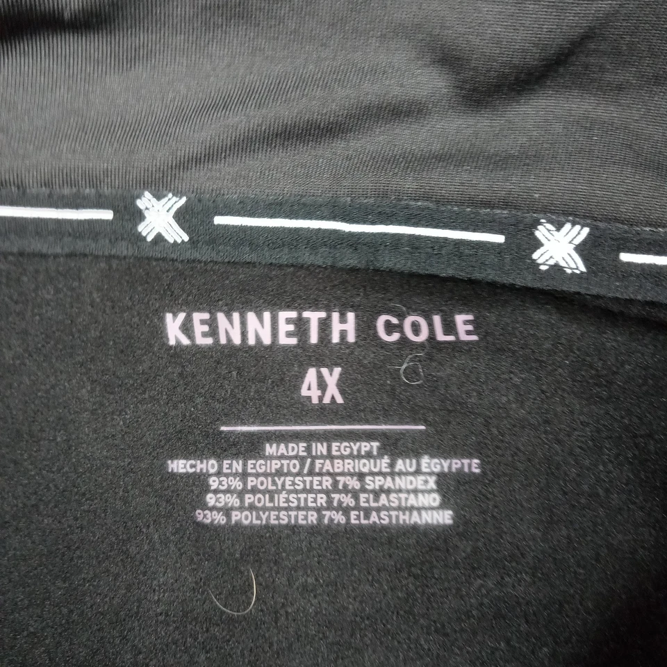 Camisa Kenneth Cole Para Hombres 4XL Negra Cuarto Cremallera Manga Larga Elástica Pullover Foto 2 de 4