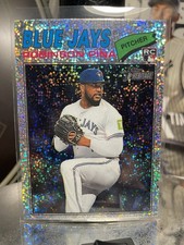 2026 Topps Heritage Robinson Pina #315 Silver Sparkle Rookie Blue Jays