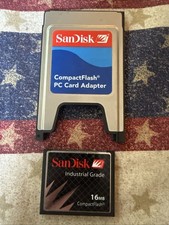 SanDisk Compact Flash PC Card Adapter and SDCFB-16-201-80 16MB Compactflash