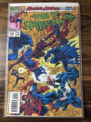 Web of Spider-Man #102 1993 Marvel Comics Maximum Carnage Pt 6 Direct Edition