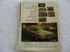 1972 Ford Ltd Country Squire Gran Torino Squire Wagons Magazine Ad