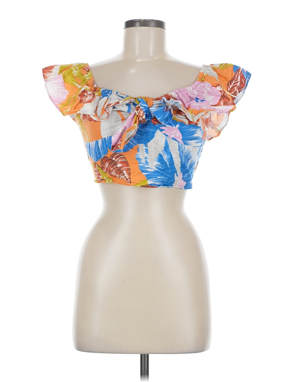 Zara Women Blue Tube Top M