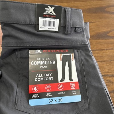ズボン Zeroxposur Stretch Commuter Pants Mens 32x30 Gray 4Way Stretch 5