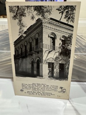 Old Town Hall North San Juan CA RPPC Mother Lode Historic Building Photo Card! 8