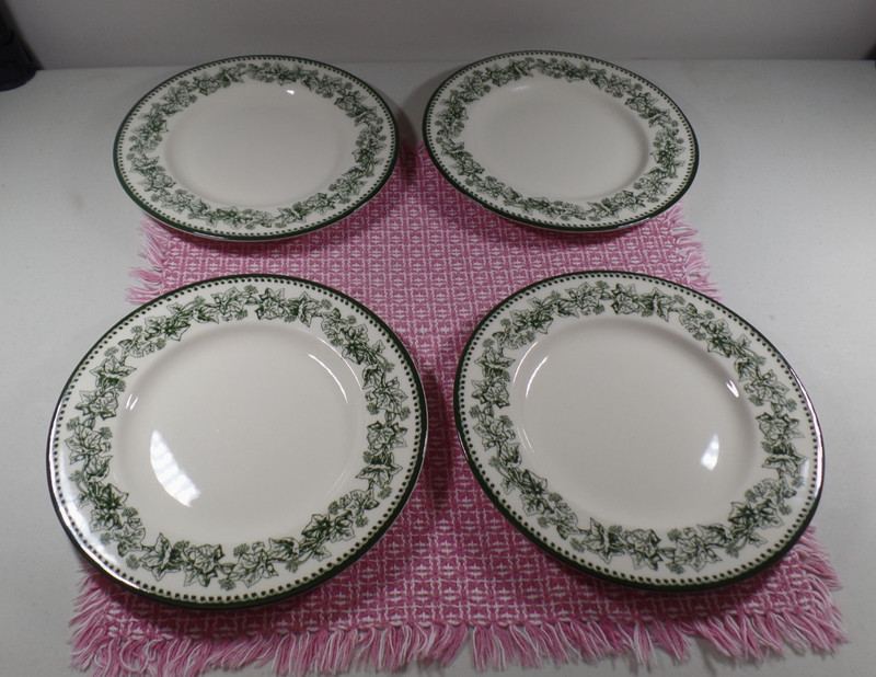 Wedgwood & Son for William Sonoma 4 Salad Plates 9" Ivy Pattern England