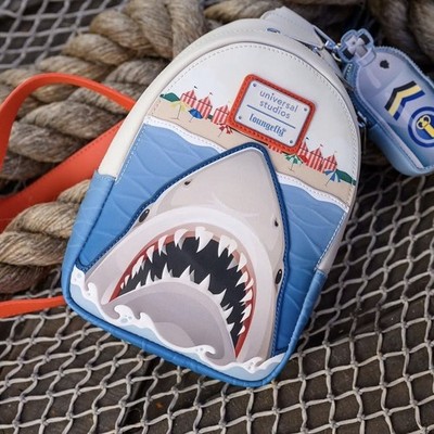 Universal Studios Park Exclusive 2026 Jaws Shark Loungefly Crossbody Bag NWT