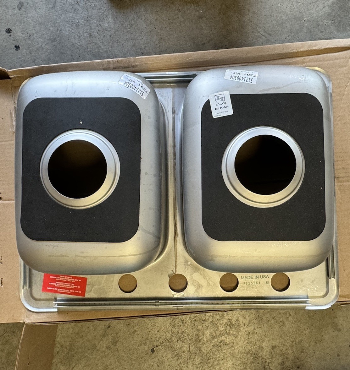 Dayton D225194 Equal Double Bowl Drop-in Sink, 25 x 19 x 6.5, Stainless Steel