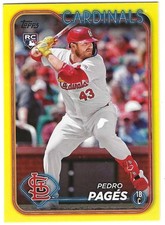 2024 Topps Update PEDRO PAGES Insert YELLOW Parallel Card RC CARDINALS