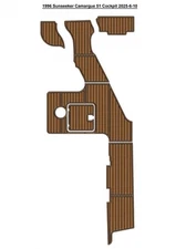 1996 Sunseeker Camargue 51 Cockpit Pad Boat EVA Foam Faux Teak Deck Floor Mat