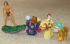 Lot of 4 Vintage 1999 Disney's Tarzan McDonalds Happy Meal Toys Jane Terk Sabor