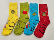 McDonalds 2025 Collectible Grinch Socks Set of 4 NEW Limited Edition