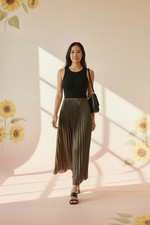 GAP Black And Gold Metallic Dress Size S