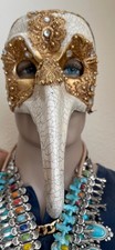 VTG Authentic Handmade Venetian Paper M ch  Carnival Mask
