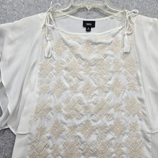 Mossimo Women's Medium White Embroidered Tops