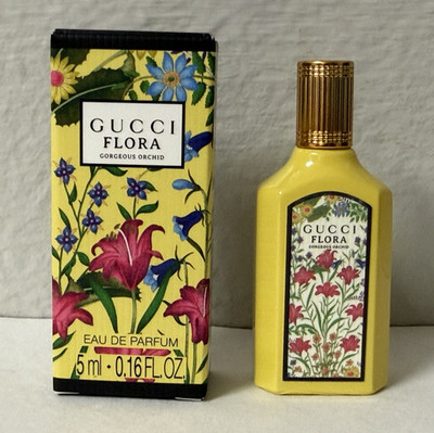 GUCCI Flora Gorgeous Orchid EDP Splash Dab Travel Mini Bottle .16oz/5ml NIB