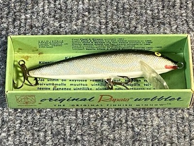 Vintage Original Rapala Wobbler CD-9S Hopea Silver Floating Minnow Balsa Finland