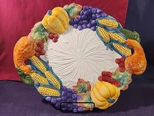 Fitz and Floyd Thanks Banquet Round 14 1/2in ×12in. Server