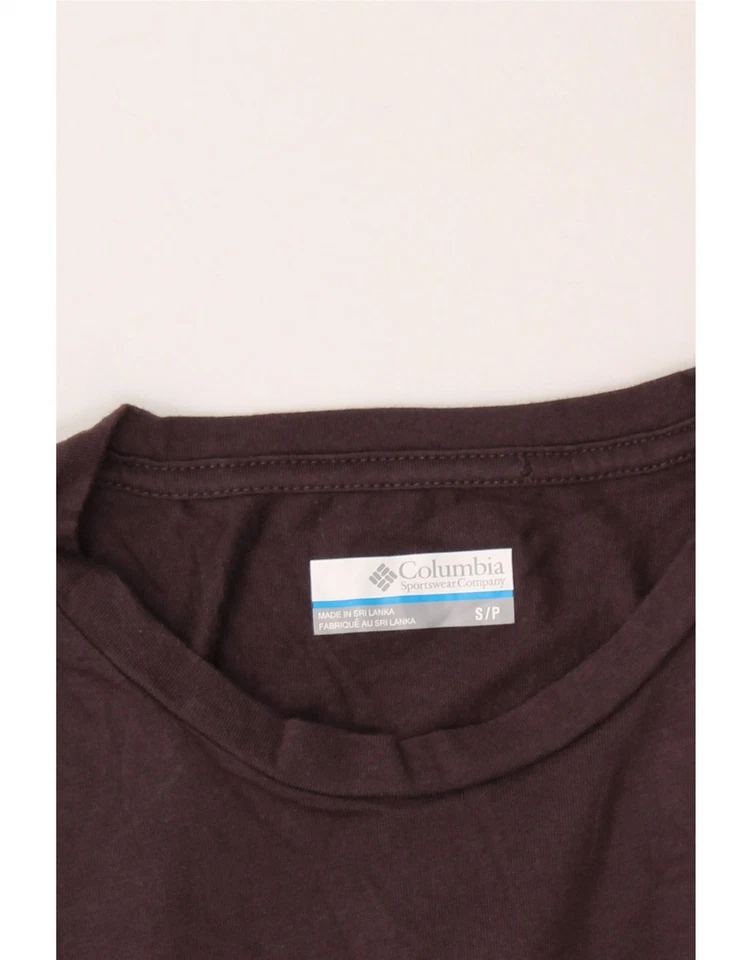 COLUMBIA Mens Graphic Top Long Sleeve Small Burgundy Cotton CY68 - Image 3 of 3