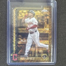 2025 Topps Gilded - Jose Ramirez #12 Gold Wave Refractor 74/75