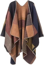 Oversized Women's Shawl Wrap Poncho Cape Cardigan for Fall and Winter