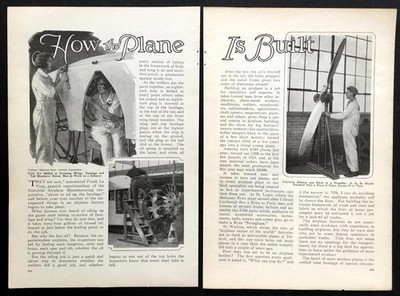 ''How Planes are Built'' Ryan Bellanca Armstrong Whitworth Argosy 1929 pictorial