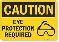 Adhesive Vinyl OSHA Safety 1 Count Pack of 1 Durable Non-Reflective Decal