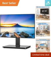 Universal Swivel TV Stand for 32-75 Inch TVs - Height Adjustable & Sturdy